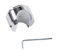 Generic Montre de Montage sur Guidon de Moto, étanche, Résistante aux Chocs, Horloge de Maintien de L'heure Précise pour Cruiser Chopper 7/8" 1" en Alliage D'aluminium Blanc