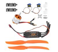 Generic Moteur sans Balais 1100KV, Installation Facile, 40A ESC SG90, Servo 1060, Ensemble D'hélices pour Les Constructeurs D'avions RC (A2217 KV1100KV Moteur Brushless 40A ESC SG90 9G)