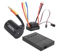 Generic Moteur sans Balais 3900KV avec ESC 60A et Carte de Programme pour Voitures RC 1/10, Couple élevé, étanche, Durable