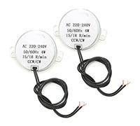 Generic Moteur Synchrone AC 4 W, Couple élevé, Faible Bruit, Mini Moteur électrique pour Mécanisme de Guidage D'air et Chauffages, 2 Pièces
