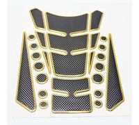 Generic Moto Universelle Autocollants Stickers 3D Réservoire De Carburant Décor Facile à Coller - Doré-Noir