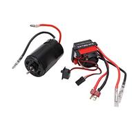 Generic Motor 550 21T avec Kit ESC 60A 2 Voies, Ventilateur de Refroidissement intégré, Compatible avec les Voitures SCX10 et 1/10 RC