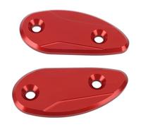 Generic Motorcycle Recour de Verrouillage du Rétroviseur, 2 Pièces en Alliage en Aluminium, Couvercle de Trou du Rétroviseur de la Moto Précise et Exquise, Résistant à la Poussière pour la Poussière