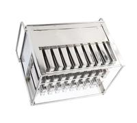 Generic Moule à Crème Glacée en Acier Inoxydable, Moules de Bricolage Durables pour la Cuisine à Domicile, 30 Pièces, Machine à Crème Glacée Commerciale pour la Famille, Argent 16,5x12x6,7 Pouces