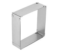 Generic Moule à Gâteau carré Réglable en Acier Inoxydable, pour Bricolage, Outils de Cuisine de Cuisson pour la Maison, le Restaurant, Moule à Mousse Emporte-pièce en Argent de 2.0 Pouces (Grand