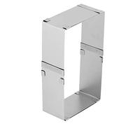 Generic Moule à Gâteau carré Réglable en Acier Inoxydable, pour Bricolage, Outils de Cuisine de Cuisson pour la Maison, le Restaurant, Moule à Mousse Emporte-pièce en Argent de 2.0 Pouces (Petit