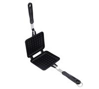 Generic Moule à Gaufres Antiadhésif en Alliage D'aluminium avec Deux Poignées, Accessoire de Cuisson en Alliage D'aluminium 13,8x5,7 Pouces pour une Préparation Facile de Gaufres et de Desserts