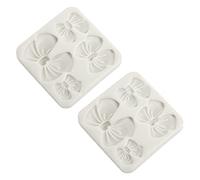 Generic Moule à Nœud en Silicone, Design de Dessin animé Flexible et Durable pour la Fabrication de Gâteaux au Chocolat et de Savon, Paquet de 2