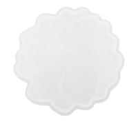 Generic Moule en Résine de Silicone à Fleurs, Moule à Plateau Flexible Indéchirable pour L'artisanat et la Décoration de la Maison, Motif Floral Réutilisable, 1 unité (B11H36 Petite assiette