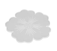 Generic Moule en Silicone de Dessous de Verre de Fleurs Réutilisable, Moule époxy élastique pour L'artisanat personnalisé, Cadeau Parfait pour les Amateurs D'artisanat
