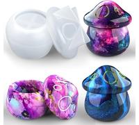 Generic Moule en silicone en forme de champignon, moule en résine avec couvercle, moule réutilisable pour art en résine, décorations, cadeaux
