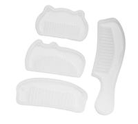 Generic Moule en Silicone Peigne Bricolage, 4 Pièces/ensemble Moule en Silicone en Forme de Peigne, pour Décoration de Gâteau au Sucre Pendentif Décoration Outils de Fabrication de Bijoux