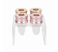 Generic Moule en Silicone pour Rouge à Lèvres, Outil de Baume à Lèvres pour la Fabrication de Rouge à Fait Maison pour Femmes, Matériau ABS + Silicone (Jeu de supports à quatre trous)