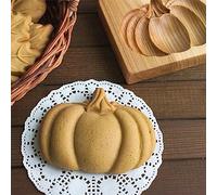 Generic Moules à biscuits en bois sculptés 3D - Tampons de presse à biscuits - Antiadhésifs - Moules de cuisson pour sablés, gâteaux de lune, décoration de cuisine de vacances (bois-F)