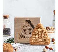 Generic Moules à biscuits en bois, tampons 3D sculptés en 3D, anti-adhésifs, moules de cuisson pour sablés, gâteau de lune, décoration de cuisine de vacances (bois-D)