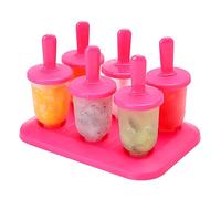 Generic Moules à glaces faits maison, moules à glace en silicone, sans BPA, réutilisables et faciles à démouler (rouge, taille S)
