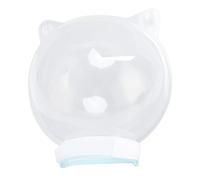 Generic Muselière de Toilettage pour Chat, Casque Respirant en Plastique Transparent pour Chaton et Chat Adulte, Design D'astronaute Mignon
