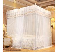 Generic Net pour Lit, Princess Bed Capopy Bed Lit Net Couvre Elegant Four Corner Post Decorative Elegant Cauvet Set pour les Filles et les Adultes Décoration de la Chambre (120 * 200 * 200)