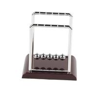 Generic Newton's Cradle Balance Ball Toy Pendule Ball Swing Physics Science Desk Toy avec des Boules en Métal pour la Décoration de Bureau de (Boule de Billard carré Moyen)