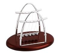 Generic Newton's Cradle Balance Balls Jouet, Pendule éducatif et Gadget Scientifique Physique pour la Maison et Le Bureau, 18 X 11 X 14 Cm, Argent
