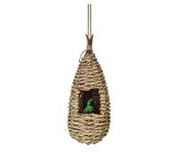 Generic Nichoir à oiseaux avec balançoire (couleur assortie) | Cabane à oiseaux suspendue pour extérieur, perroquet, hamster, petits animaux domestiques, décoration pour cage de jardin