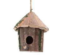 Generic Nichoir à Oiseaux Suspendu en Bois, Charmant Nichoir de Jardin Décoratif pour Petits Oiseaux, Entrée de 1,5 Pouces, Idéal pour Les Couples et Les Amis, Matériau en Bois Fait à la Main