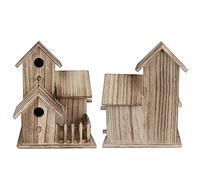Generic Nichoir en Bois pour Oiseaux, Hirondelles, Perroquets, Nichoir de Jardin Extérieur Délicat, 100% Bois de Platane, comme Décrit, 20,5 X 15,5 X 15, cm.