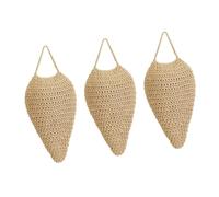 Generic Nids de Guêpes en Corde de Coton Faits à la Main, Paquet de 3 Fausses Ruches pour Décoration de Porche et de Cour (Paquet de 3)