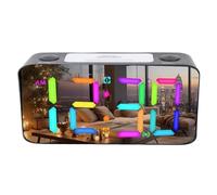 Generic Niveaux Sonores Réglables RVB Récit d'alarme avec Shaker, Vibration d'alarme pour les Seniors de Dormeurs Lourds (BLACK)