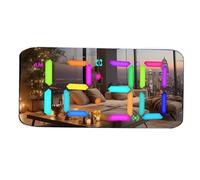 Generic Niveaux Sonores Réglables RVB Récit d'alarme avec Shaker, Vibration d'alarme pour les Seniors de Dormeurs Lourds (WHITE)