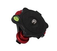 Generic Niveleur de Trépied à Base de Nivellement à Triple Roue en Alliage d'aluminium LP-64 avec 3 Cadrans de Réglage, Niveaux à Bulle et Vis 3/8 Pouces pour Têtes de Caméra et Stabilisation