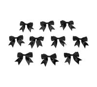 Generic Nœuds en Ruban de Satin Faciles à Utiliser pour Emballage Cadeau pour les Célébrations, Lot de 10 en Beige et (BLACK)