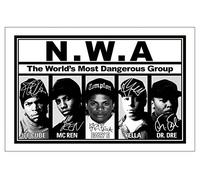 Generic NWA - Ice Cube, Eazy E, Dr Dre, Mc Ren, DJ Yella Group Impression photo multi-signée 30,5 x 20,3 cm, signature pré-imprimée, autographe, cadeau, œuvre d'art, art mural