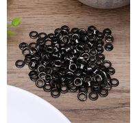 Generic Oeillets en Laiton de 5mm, 100 Pièces, pour Projets de Bricolage D'artisanat du Cuir, Parfaits pour les Sacs, Chaussures, Ceintures et Vêtements, Argent, or, Bronze (GRAY)