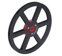 Generic Open Reel Sound Tape Takeup Bobine, Universal Compact Easy Installation Aluminium ALLIAM 1/4 7 Pouces Bobine de Bande Vide pour le Développement de la Machine d'ouverture (BLACK)
