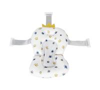 Generic Oreiller de Bain pour bébé à Motif de Couronne Blanche, Tapis de Baignoire Flottant pour bébé en Matériau Sûr + Séchage à L'air Libre ou Lavage en Machine, Nettoyage Facile des Nouveau-nés