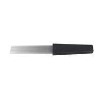 Generic Orff Brosse Grattoir Style Peigne en Acier Inoxydable pour Accompagnement de Groupe de Percussions, Idéal pour L'éducation Musicale Précoce des Enfants, Manche en Plastique, 1 Paquet (BLACK)