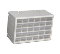 Generic Organisateur de Bureau Cabinet de Rangement avec Tiroirs Diviseur Compartiments Trays Matériau PP pour Stockage D'Outils Rangement Au Bureau M, Blanc