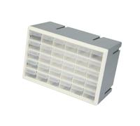 Generic Organisateur de Bureau Cabinet de Rangement avec Tiroirs Diviseur Compartiments Trays Matériau PP pour Stockage D'Outils Rangement Au Bureau M, Blanc et Gris