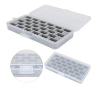 Generic Organisateur de Canettes Boîte de Rangement de Fil Efficace pour Machine à Coudre, Boîte de Bobines Vides à 28 Emplacements, Couvercle en Plastique pour Accessoires de Couture, Matériau