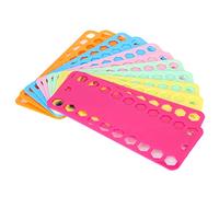 Generic Organisateur de Fils de Point de Croix, Planche D'enroulement de Fil Durable pour Couturières, 12 Pièces en Couleurs Assorties-conception en Mousse à 20 Trous, 7,7x3,1 Pouces