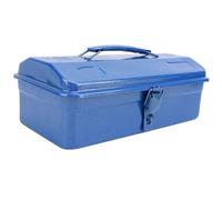 Generic Organisateur en Métal de Boîte à Outils Bleue, Boîte de Rangement d'Outils Portable pour Chantier de Voiture de Garage d'atelier, Coffre à Outils Compact avec une capacité de Charge (280