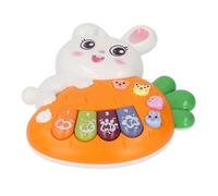 Generic Organs de Jouets électroniques de Dessins Animés, Effets de Lumière Charmante Forme d'animal Sons Drôles Boutons élastiques Piano Piano Clavier Jouet Batterie Nourri à la Maison (Orange)