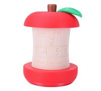 Generic Ornement de Bureau de Calendrier Perpétuel Rotatif en Forme de Noyau de Pomme Mignon pour une Utilisation Interactive Amusante et Pratique, adapté à la Décoration de Bureau à Domicile