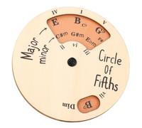 Generic Outil D'accord de Roue de Cinquième Cercle Rond, Exploration Facile D'accords pour les Joueurs de ukulélé, Maîtrise de la Musique, Bois de Pin