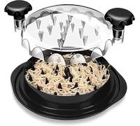 Generic Outil de broyage de poitrine de poulet, torsion avec brosse et fourchette, machine à viande visible, normale, noir