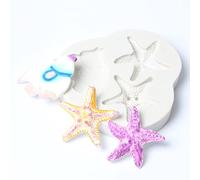 Generic Outil de Décoration Moule en Silicone pour la Cuisson-moule aux Algues Non Toxique pour Gâteau Fondant-facile à Utiliser pour le Plaisir de la Gastronomie (50-836 Poissons tropicaux étoiles