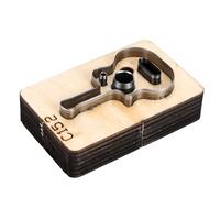 Generic Outil de Découpe du Cuir, Modèle de Guitare pour Porte-clés, Artisanat, Accessoires de Refonte de 3,07 Pouces, Bricolage