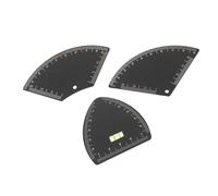 Generic Outil de Dessin Rapide pour Sourcils 3 Pièces Noir Règle de Mesure Précise et Pochoirs Ergonomiques pour Mise Symétrique, Portable, Maquillage Voyage et Usage Quotidien