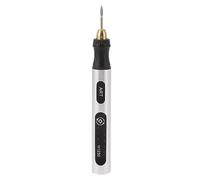 Generic Outil de Gravure électrique Portable, Outil Rotatif Rechargeable Compact et Léger pour Projets de Bricolage Métal Verre Bois 43g Argent